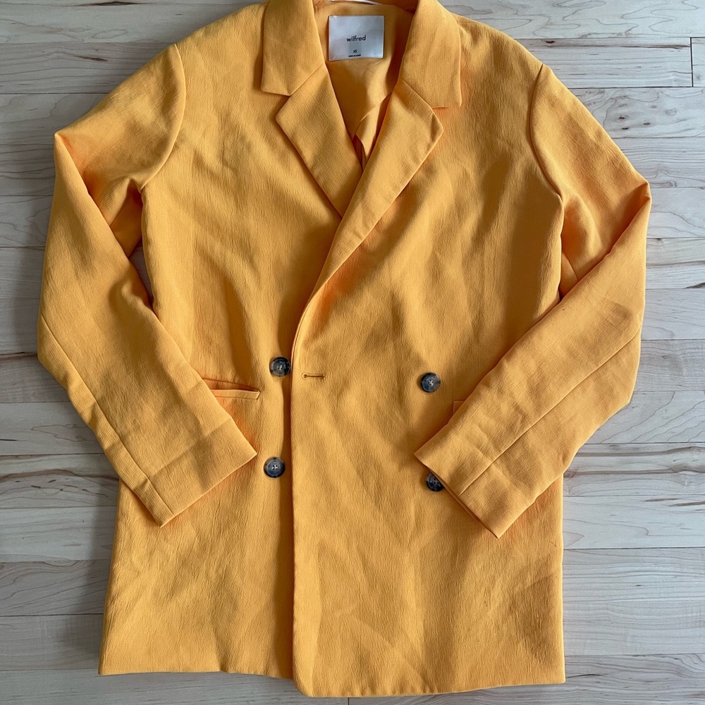 Aritzia orange/yellow oversized blazer